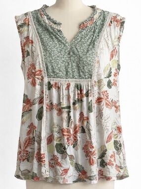 My Danielle Floral Sage Top